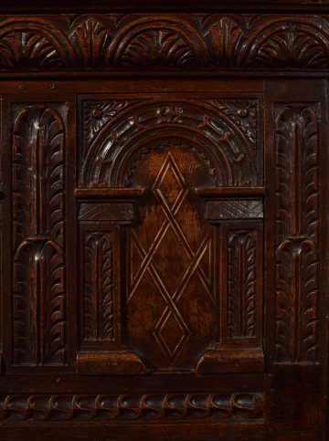 17th century carved oak chest 17th century carved oak chest