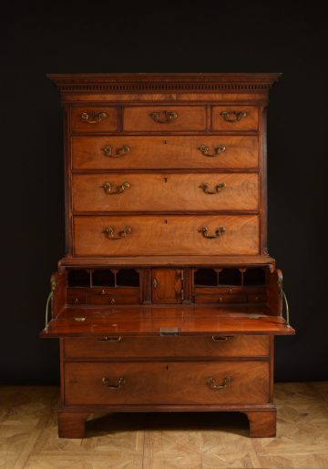 George III secretaire chest on chest George III secretaire chest on chest