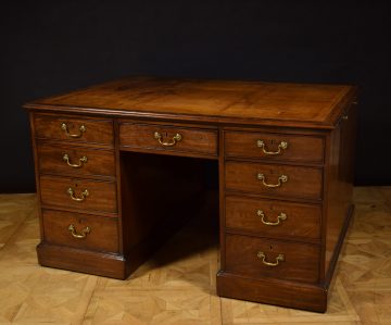 George III mahogany pedestal desk George III mahogany pedestal desk