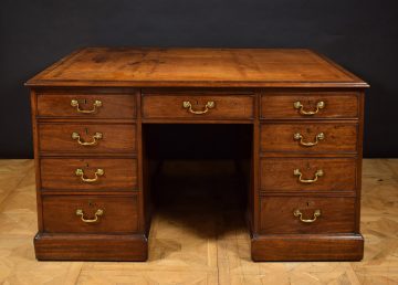 George III mahogany pedestal desk George III mahogany pedestal desk