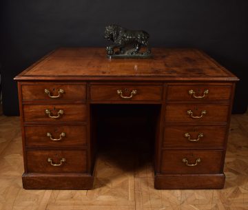 George III mahogany pedestal desk George III mahogany pedestal desk